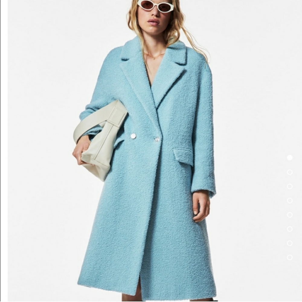 Zara Wool Coat -Limited edition Sky Blue 8357-477 . Bloggers Favorit - Picture 7 of 16
